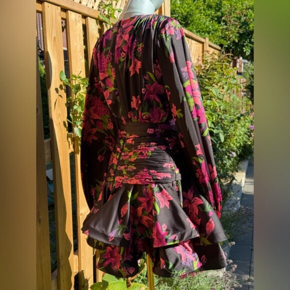 🆕 BRONX & BANCO 🧿 NWOT Bedouin Pink Lily Mini Dress, Tassel Tie, Sz M US 6 - Picture 7 of 16